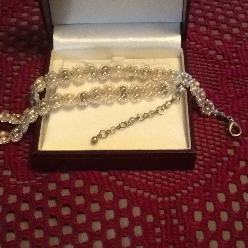 Pearlized Boho Choker Style Necklace